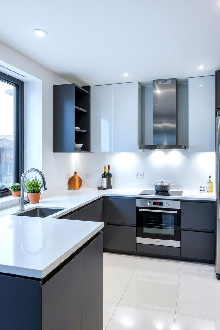 Sleek Contemporary Corners - 22 l shaped kitchen ideas