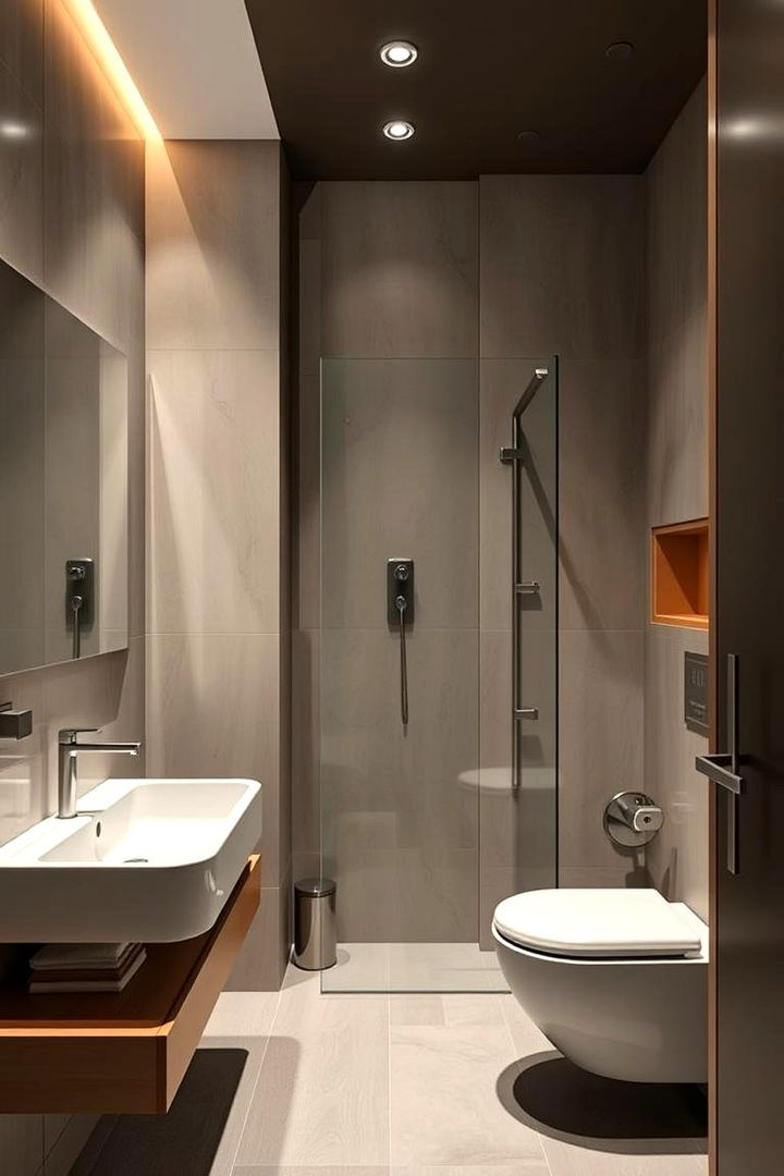 Sleek Contemporary Design - 22 Restaurant Bathroom Ideas