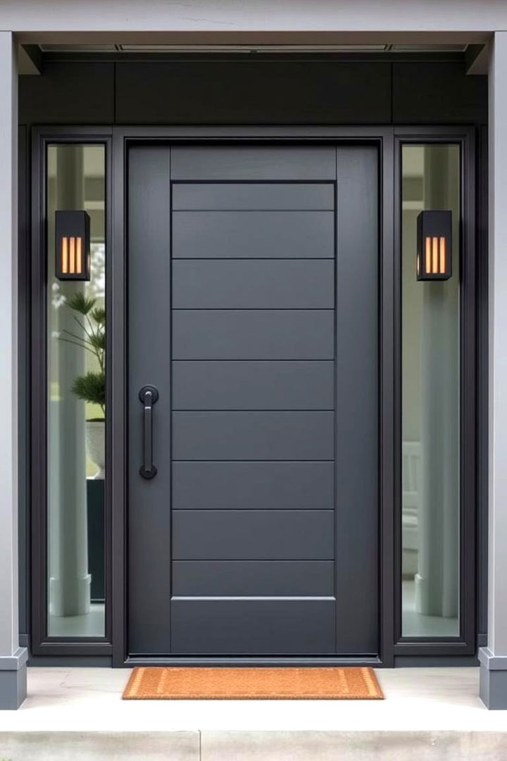 Sleek Contemporary Design - 22 Dark Gray Front Door Ideas