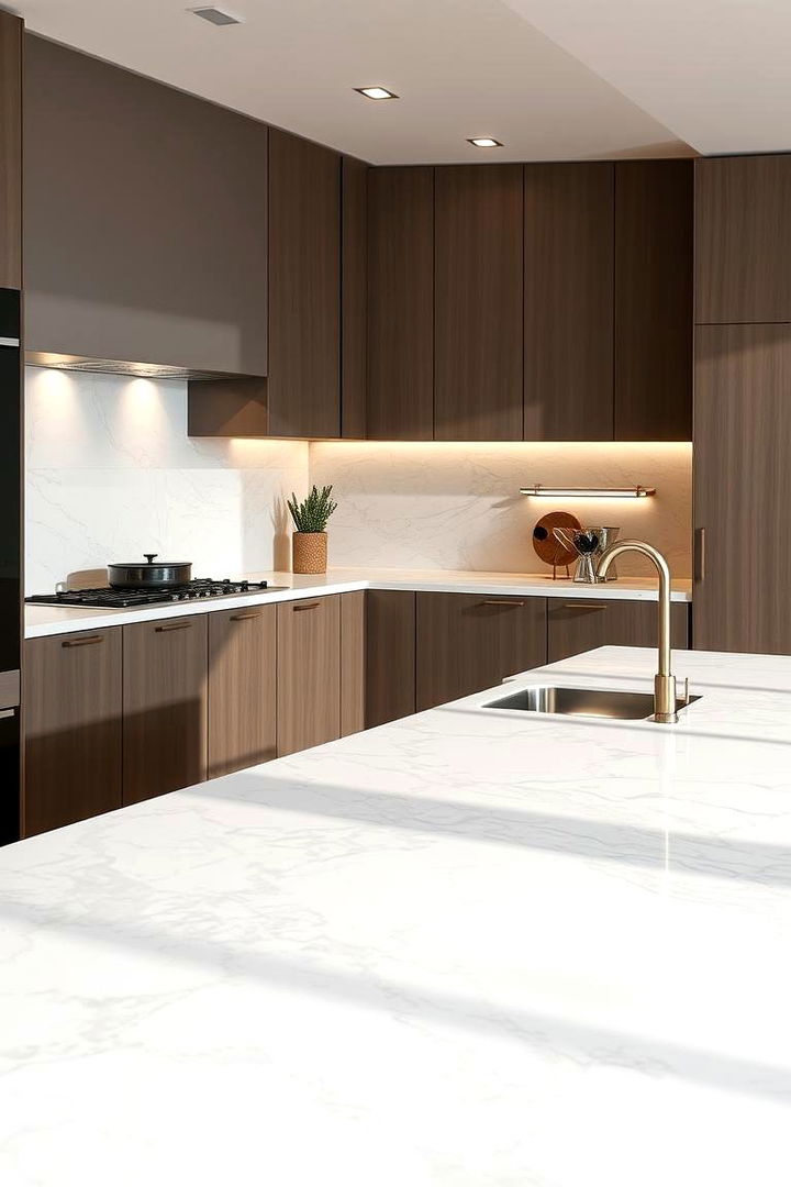 Sleek Countertop Materials - 22 Minimalist Kitchen Ideas