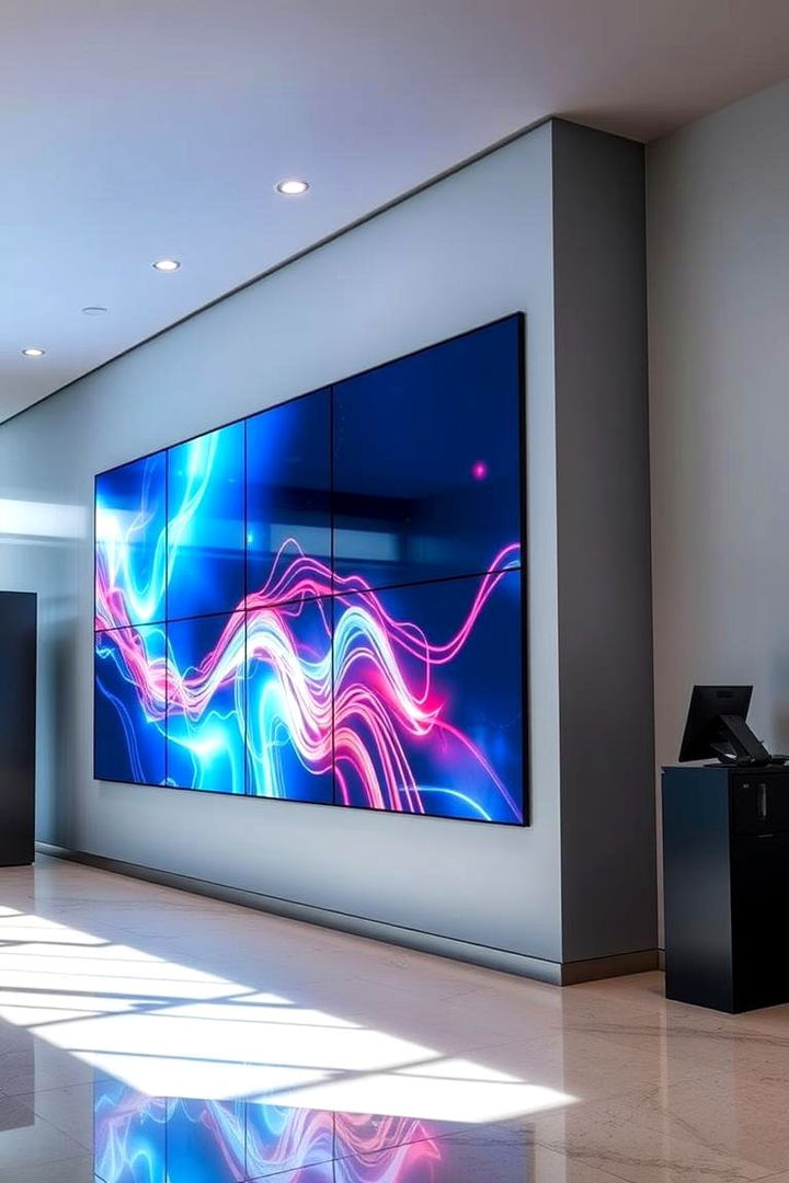 Sleek Digital Cowboys Wall - 22 Dallas Cowboys Man Cave Ideas