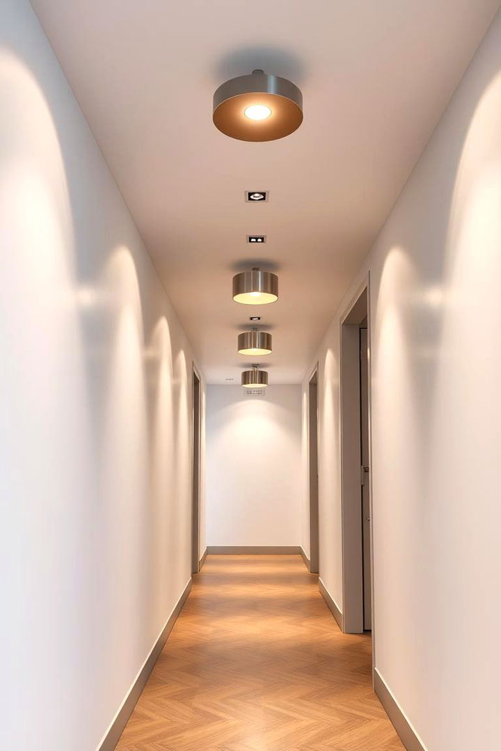 Sleek Fixtures Modern Minimalist Designs - 22 Narrow Hallway Lighting Ideas