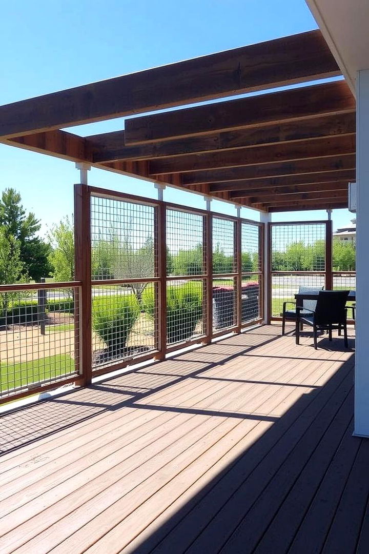 Sleek Framed Hog Wire Panels - 22 Hog Wire Deck Railing Ideas