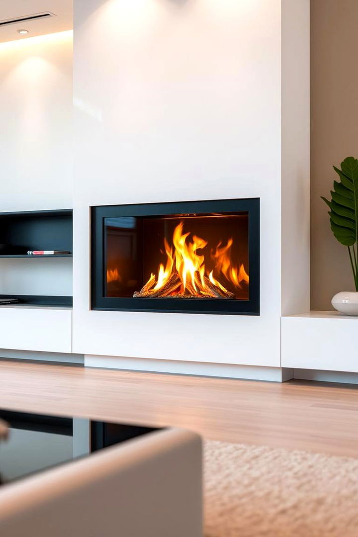 Sleek Gas Fireplace - 22 Fireplace Ideas