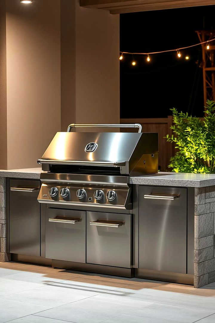 Sleek Gas Grill Station - 22 Grill Station Ideas