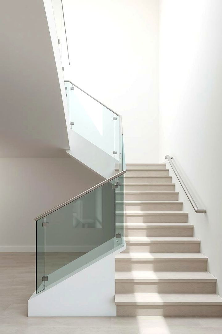 Sleek Glass Railings - 22 Stair Landing Ideas