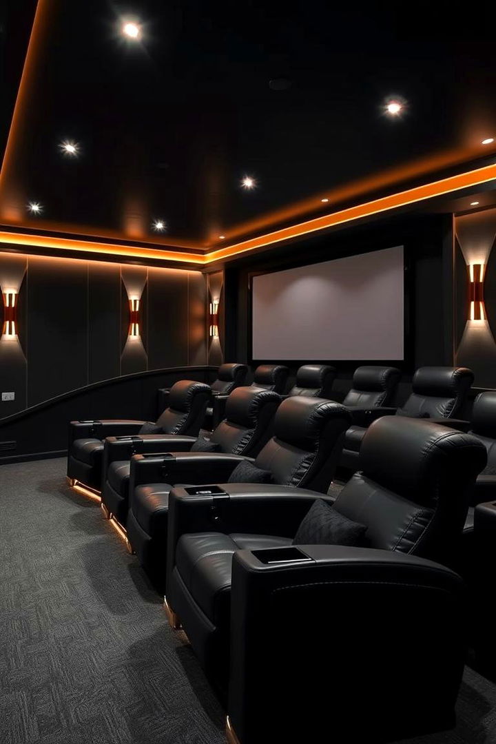 Sleek Home Theater Recliners - 22 Basement Furniture Ideas