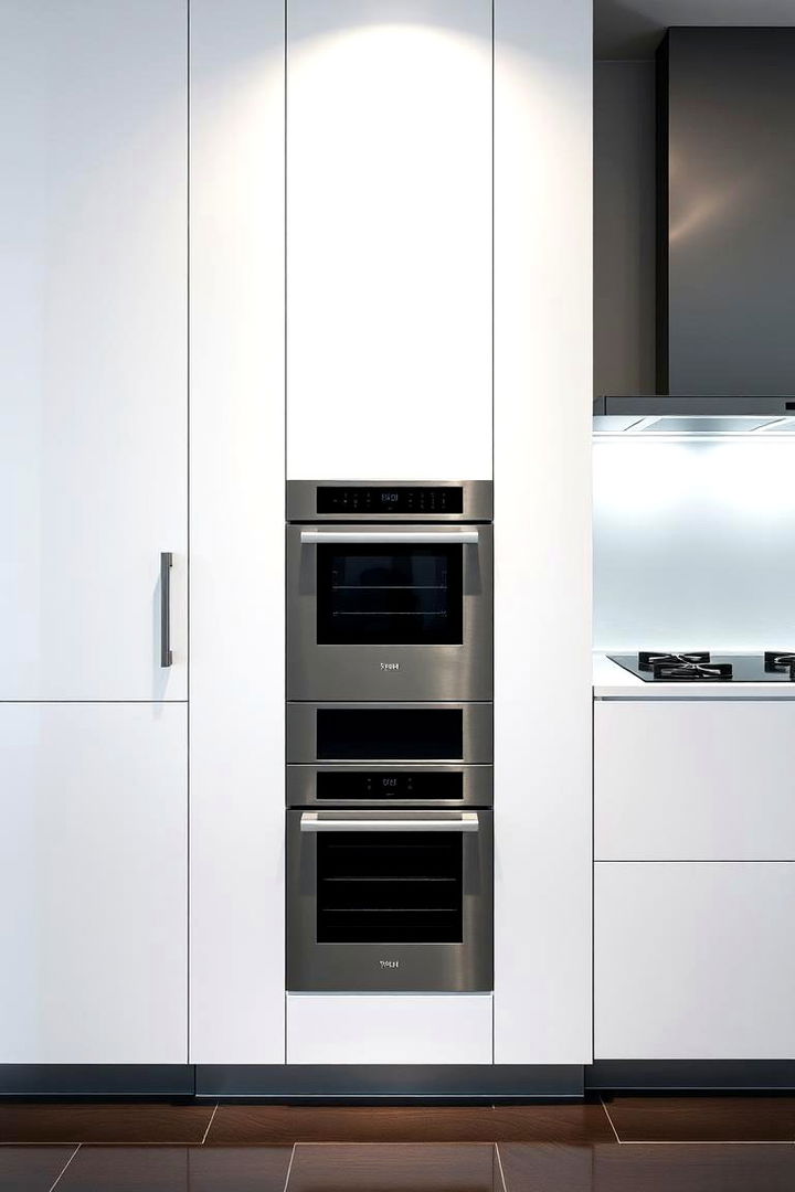 Sleek Integrated Appliances - 22 One Wall Kitchen Ideas