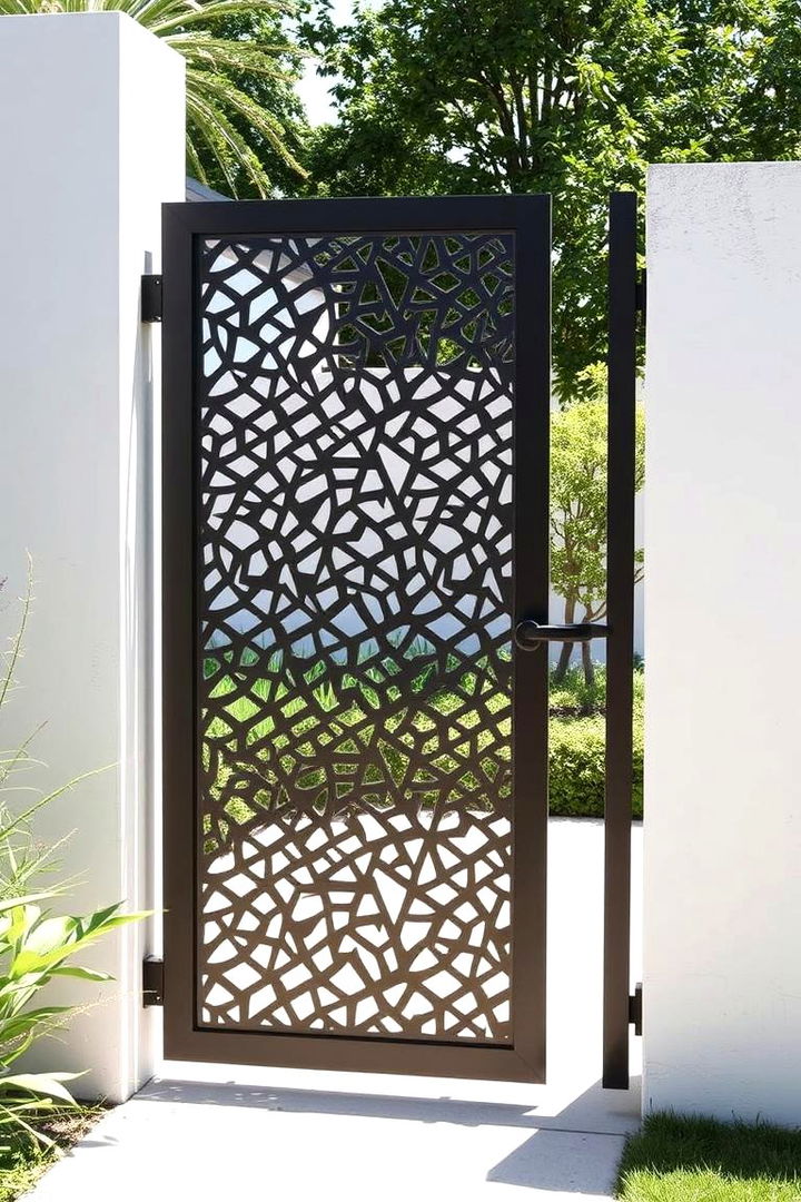 Sleek Laser Cut Metal Artwork - 22 garden gate ideas