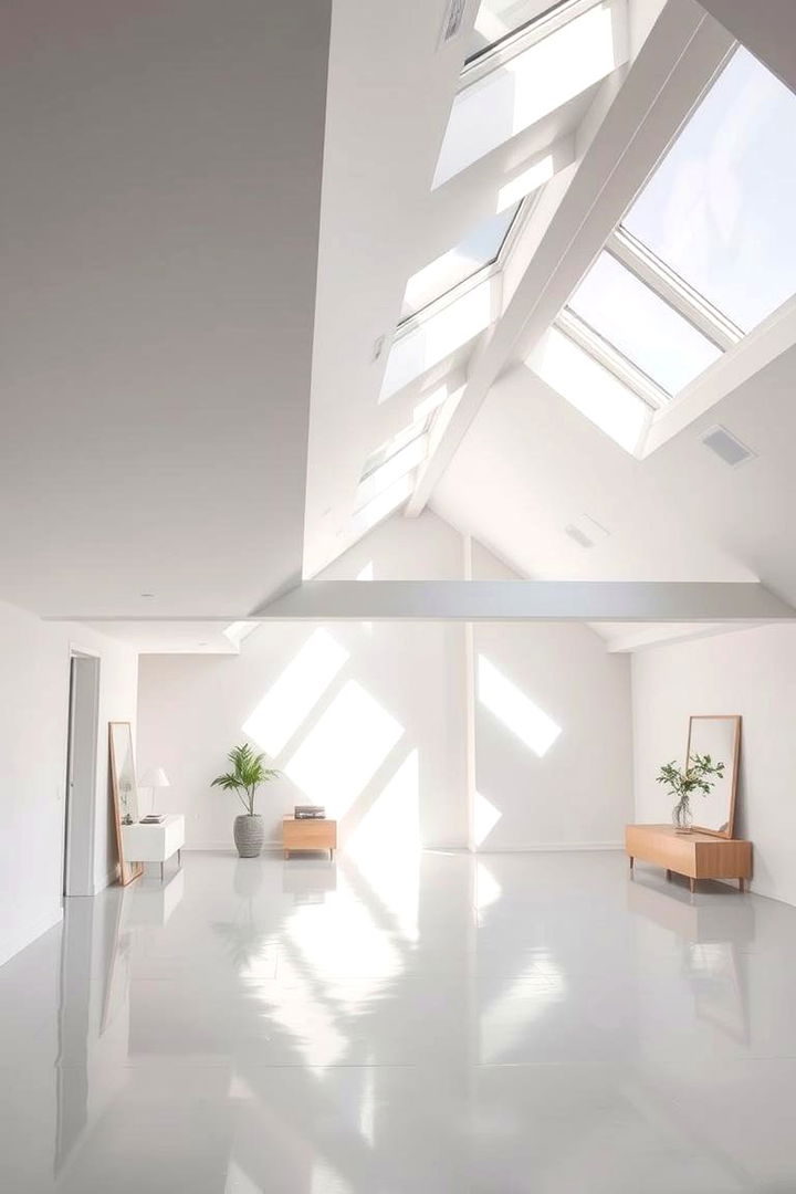 Sleek Loft with Skylights - 22 Loft Bedroom Ideas