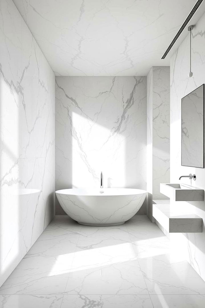 Sleek Marble Surfaces - 22 Art Deco Bathroom Ideas