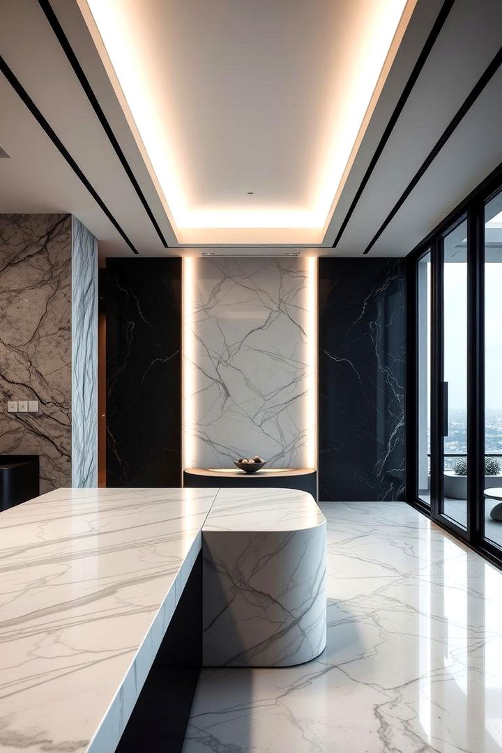 Sleek Marble and Stone Finishes - 22 Penthouse Design Ideas