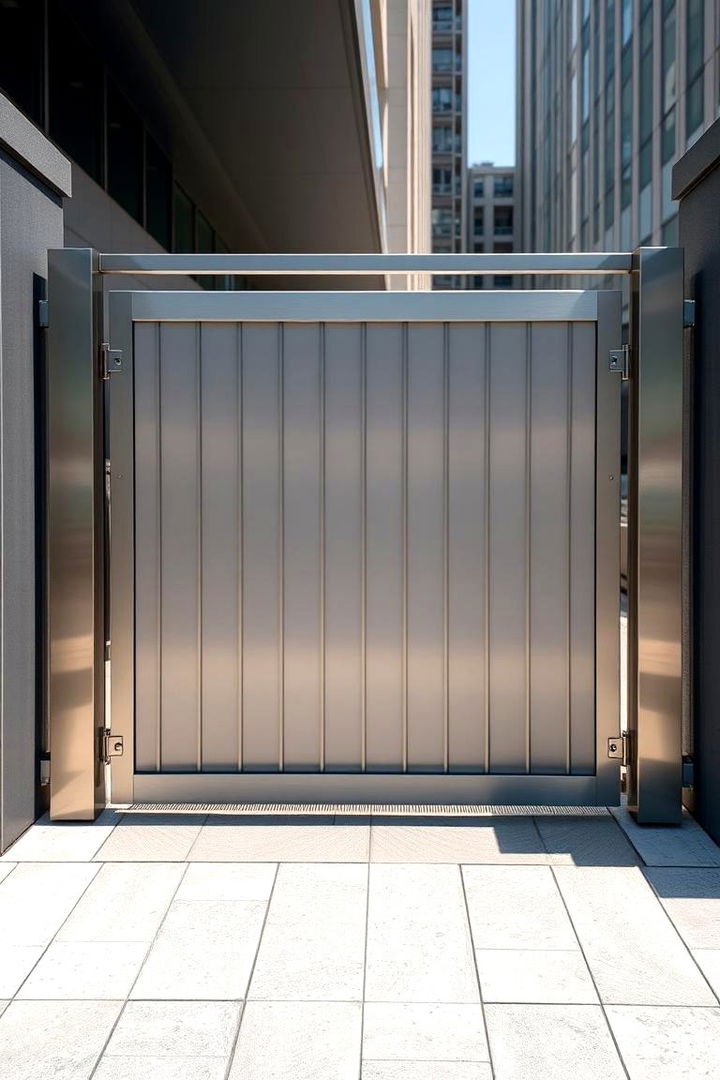 Sleek Metal Finery - 22 Deck Gate Ideas