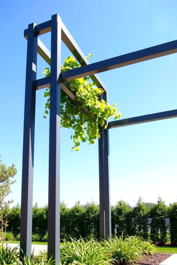 Sleek Metal Frame Trellis - 22 Cucumber Trellis Ideas