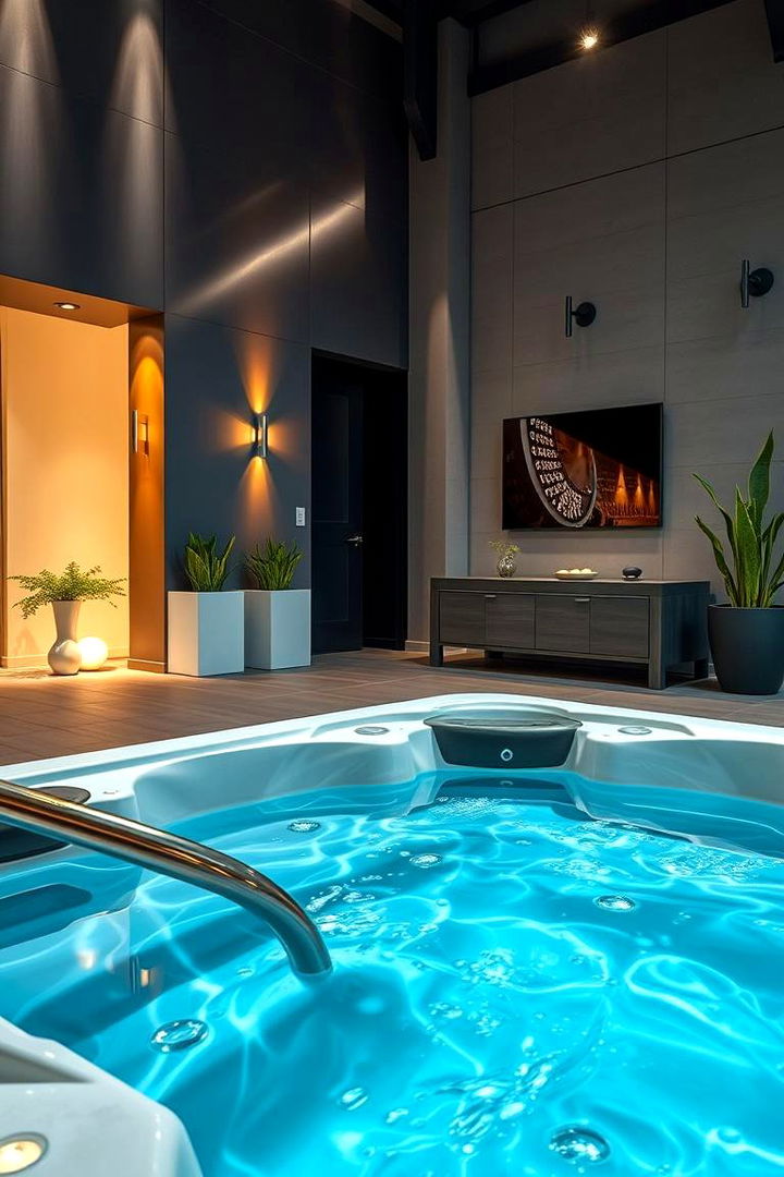 Sleek Metallic Finishes - 22 Hot Tub Decor Ideas
