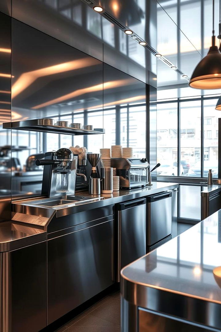 Sleek Metallic Station - 22 Coffee Station Ideas
