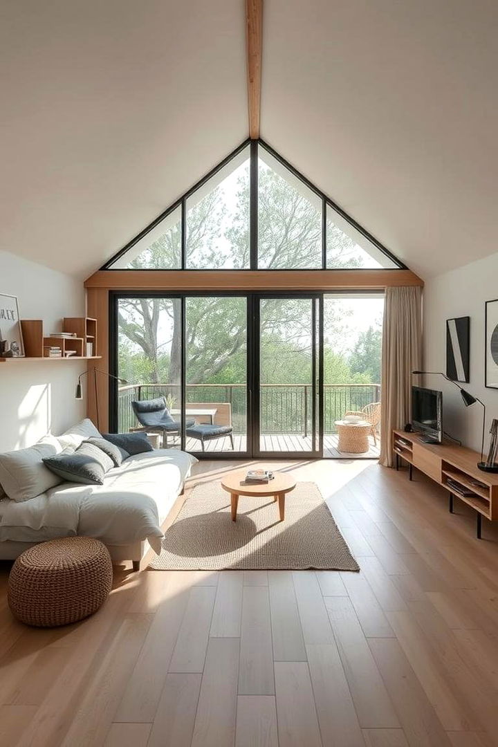 Sleek Minimalist Interiors - 22 a Frame House With Balcony