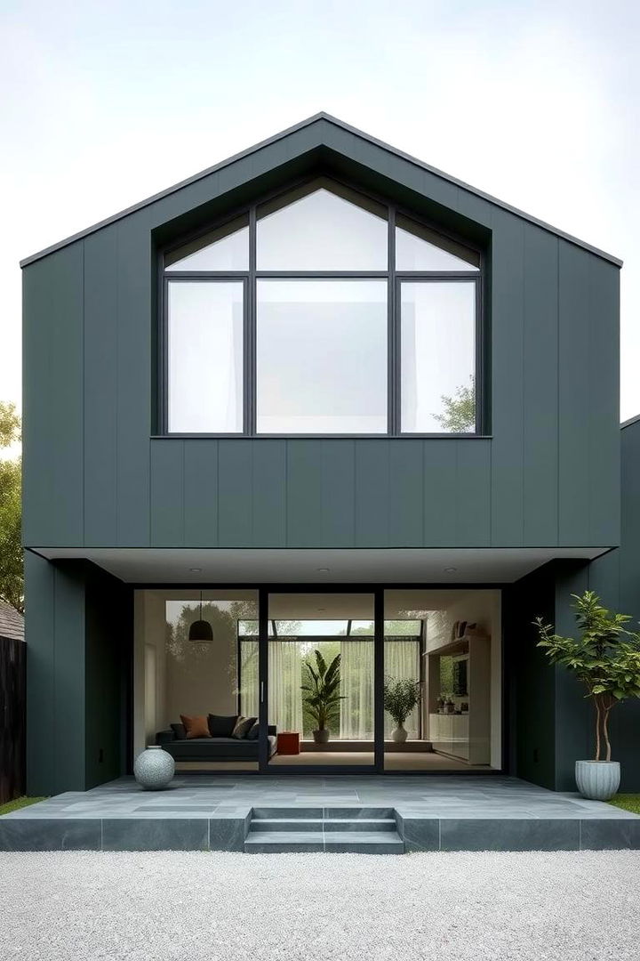Sleek Minimalist Modernity - 22 Dark Green Exterior Paint Color Schemes