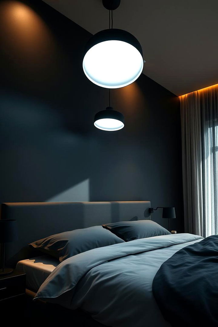 Sleek Modern Lighting Fixtures - 22 Matte Black Bedroom Ideas