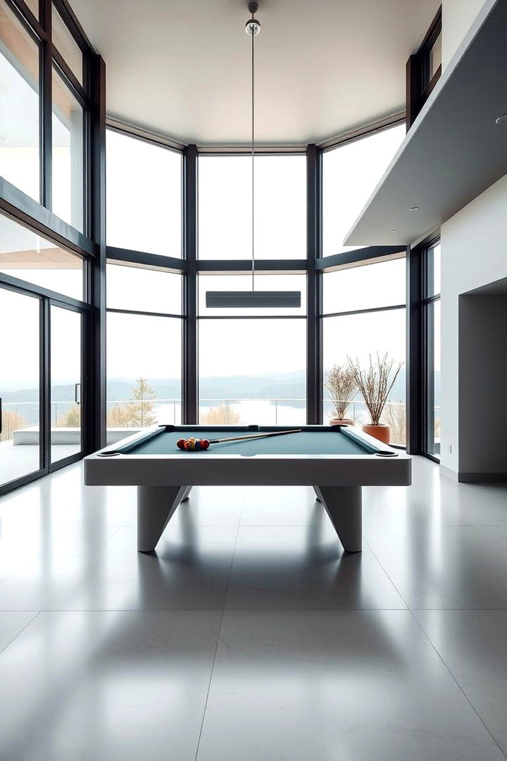 Sleek Modern Minimalism - 22 Pool Table Room Ideas