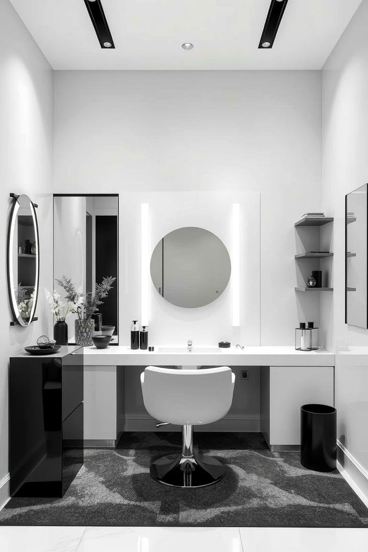 Sleek Monochrome Elegance - 22 Lash Room Ideas