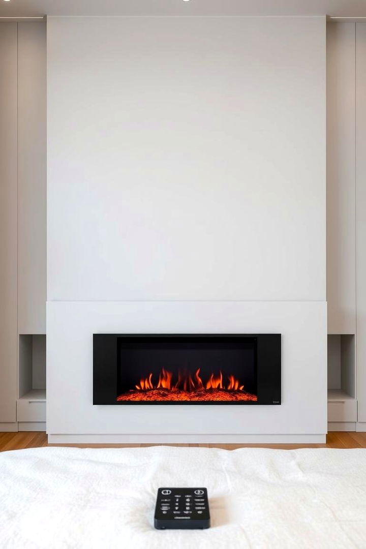 Sleek Remote Control Unit - 22 Bedroom Fireplace Ideas