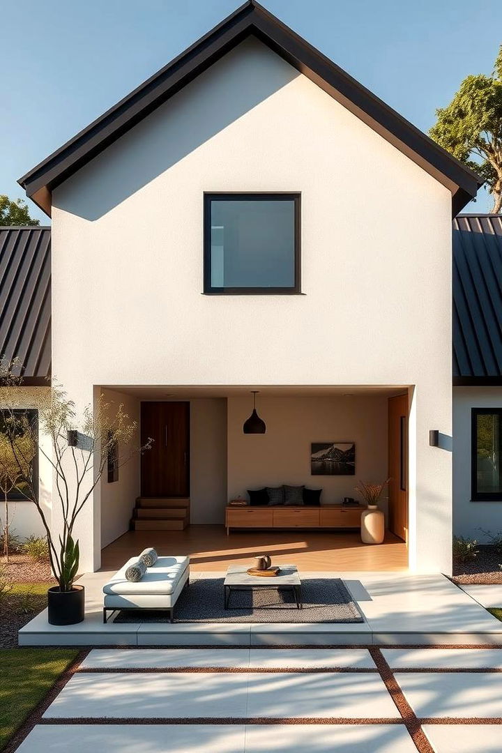 Sleek Silhouette and Form - 22 Exterior Home with a Black Roof Ideas