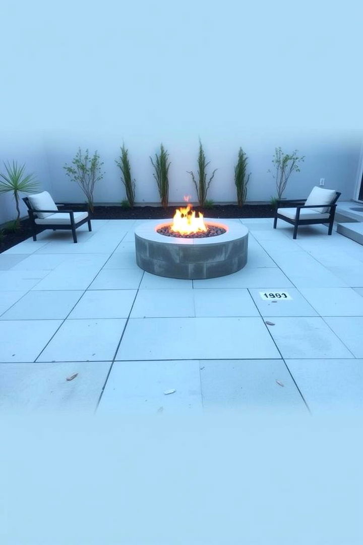 Sleek Subtle Elegance - 22 Concrete Paver Patio Fire Pit Ideas