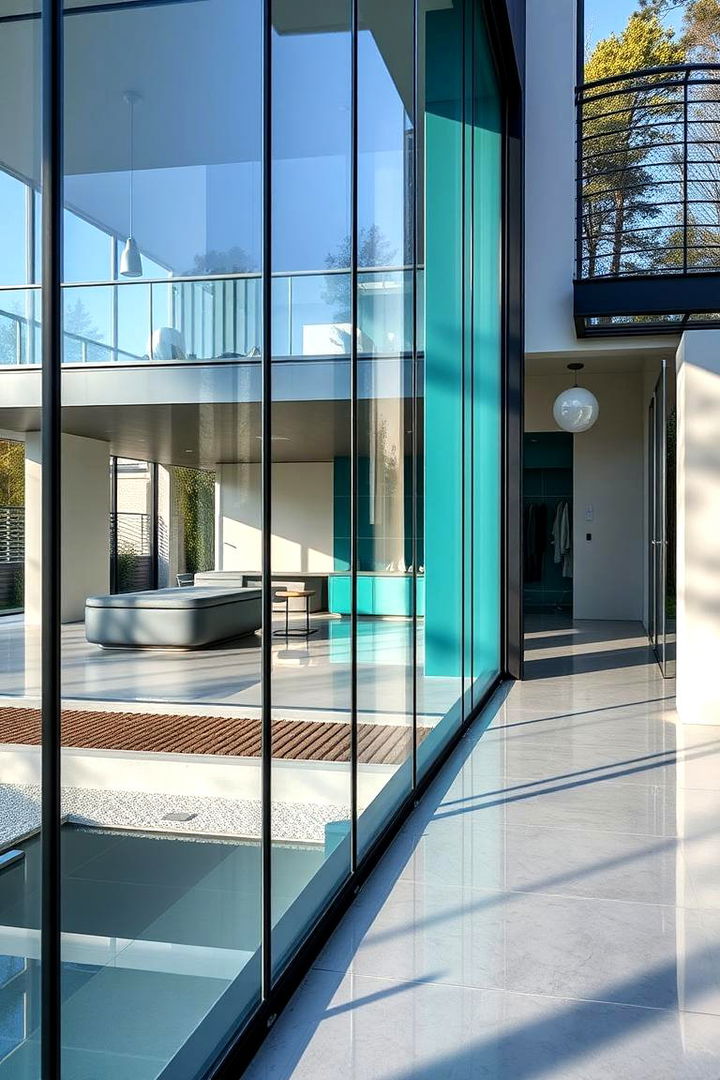 Sleek Teal and Glass Combinations - 22 Teal House Exterior Ideas