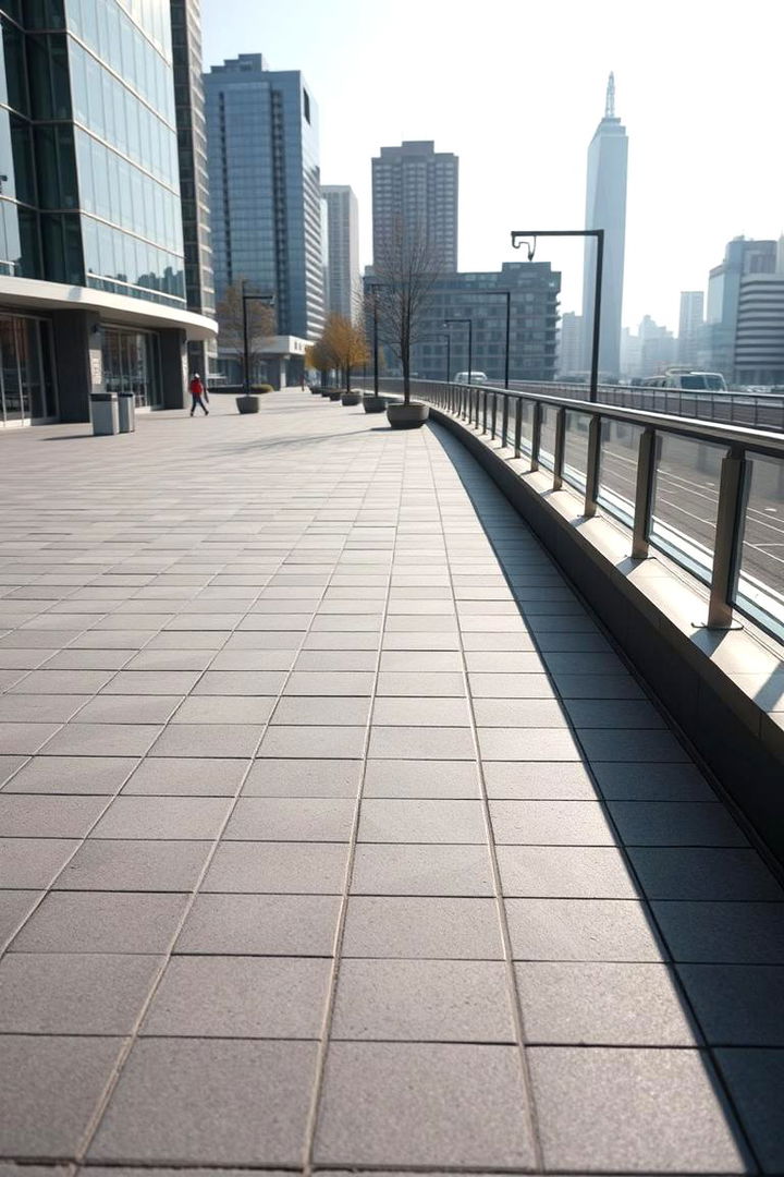 Sleek Urban Aesthetic - 22 Grey Paver Walkway Ideas