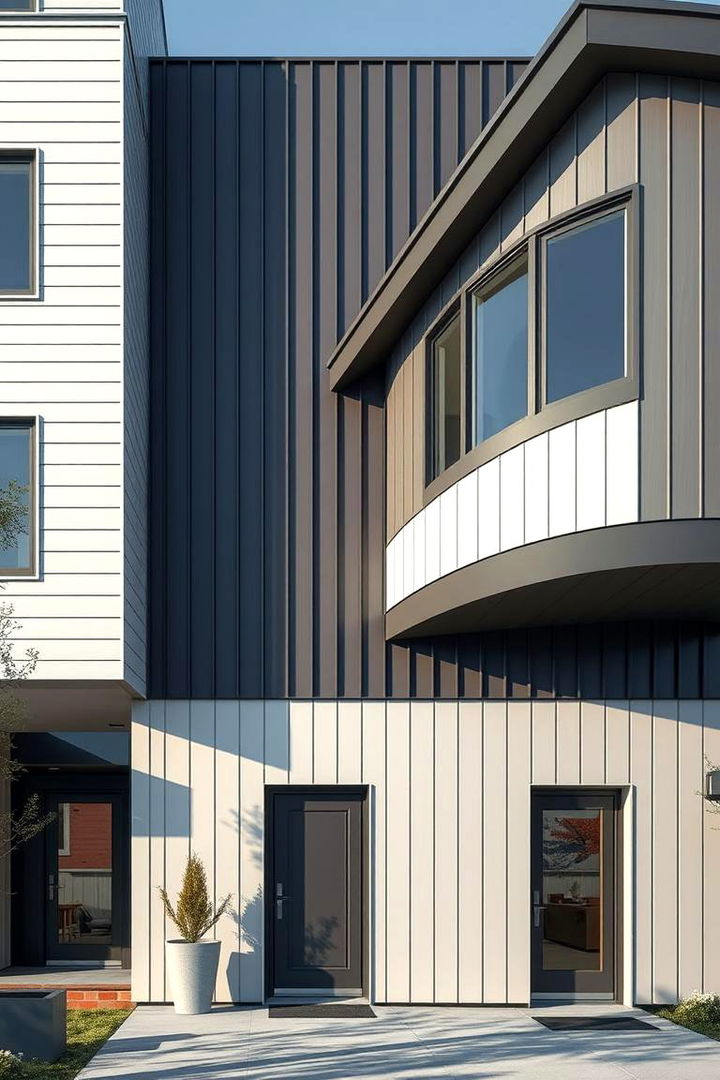 Sleek Urban Exterior - 22 Two-tone Siding Designs