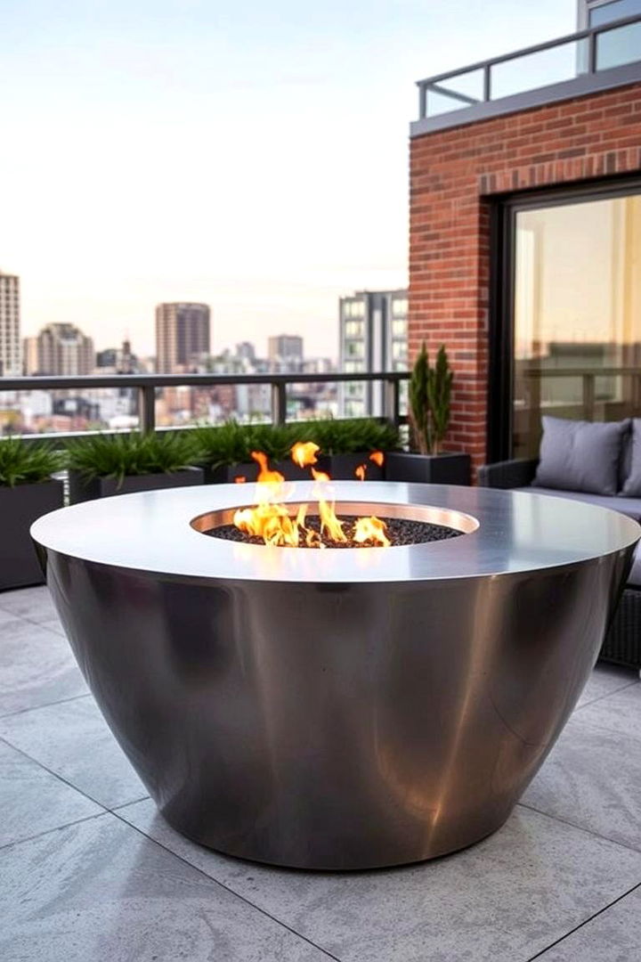 Sleek Urban Fire Pit - 22 Metal Fire Pit Ideas