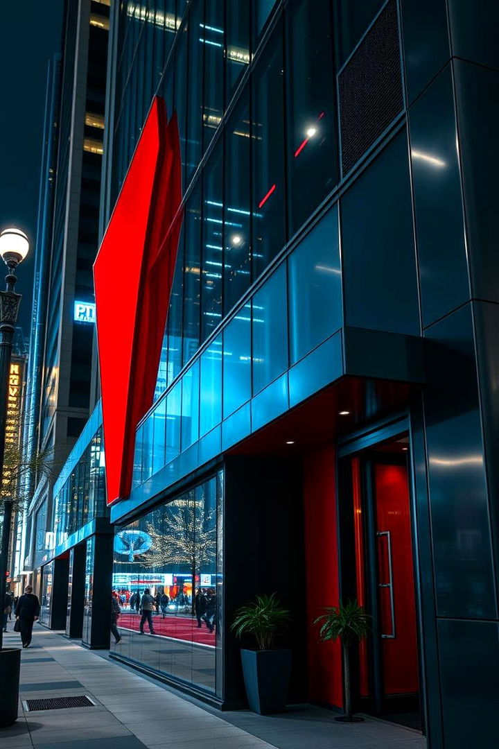 Sleek Urban Red Exterior - 22 Dark Red House Exterior Ideas