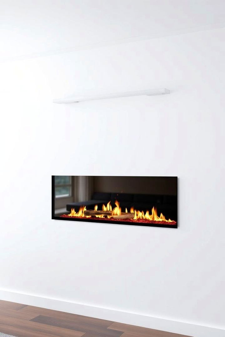 Sleek Wall Mounted Option - 22 linear fireplace ideas