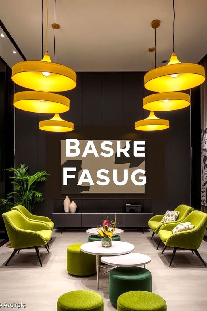 Sleek Yellow Lighting Fixtures - 22 Yellow and Green Bathroom Ideas