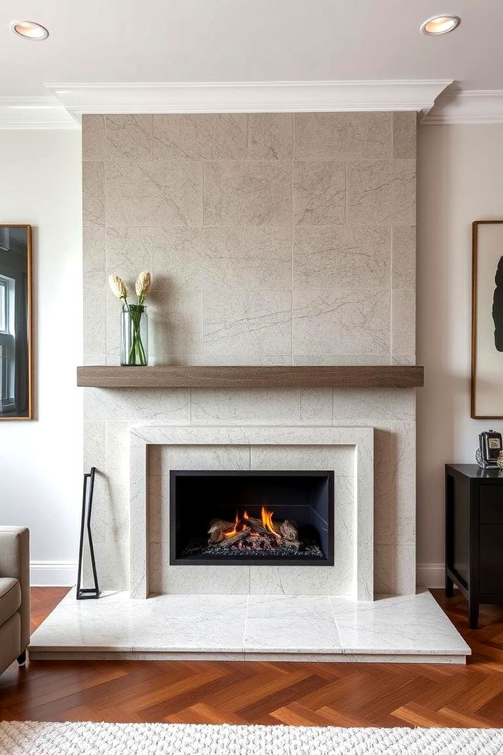 Sleek and Chic Faux Stone Concepts - 22 Faux Stone Fireplace Ideas