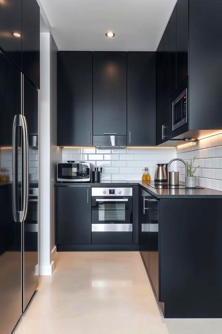 Sleek and Compact - 22 Kitchens With Black Cabinets