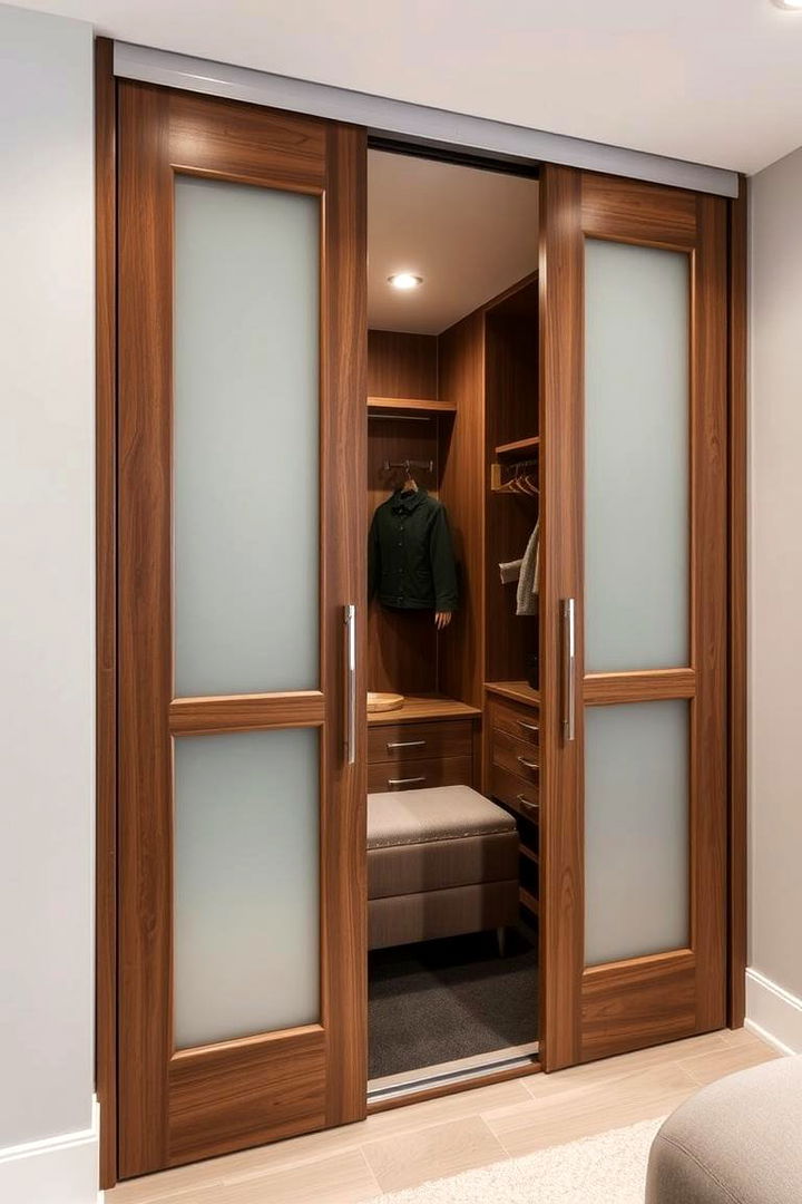 Sliding Door Elegance - 22 Small Dressing Room Ideas