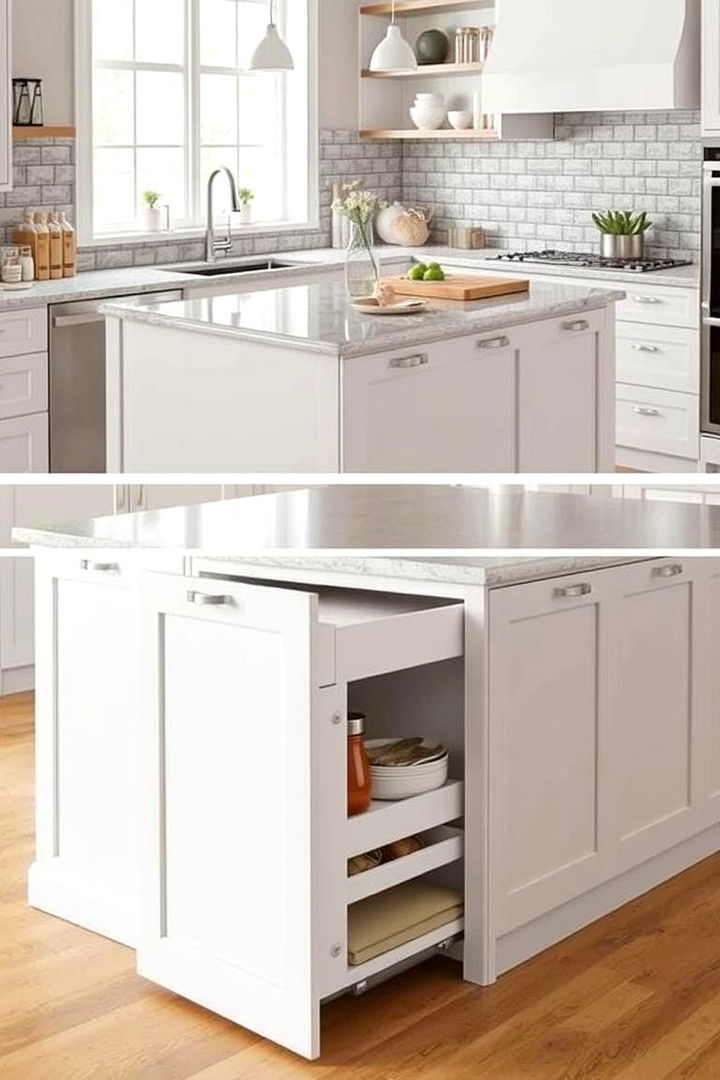Sliding Pantry Extensions - 22 Kitchen Island Storage Ideas