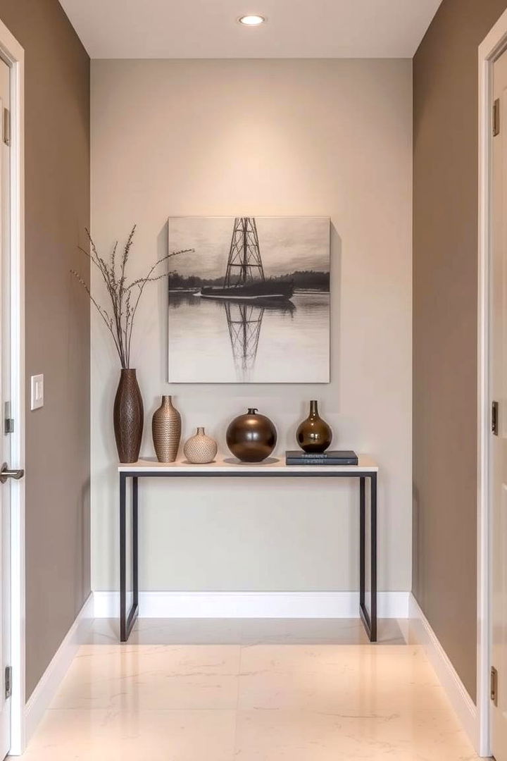 Slim Console Tables for Practical Elegance - 22 Narrow Hallway Ideas