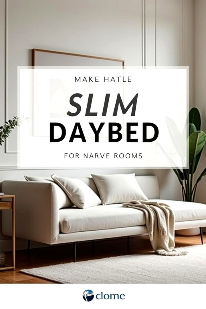 Slim Profile Daybed for Narrow Rooms - 22 Daybed Ideas for Small Spaces