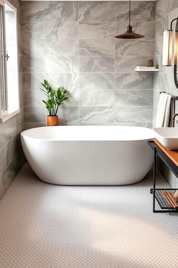 Slip Resistant Tile Selection - 22 Handicap Bathroom Ideas