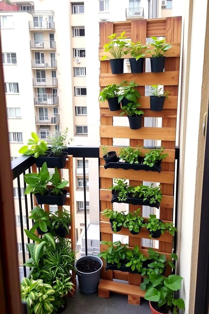 Small Balcony Pallet Garden - 22 Pallet Garden Ideas