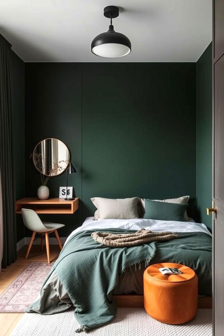 Small Bedroom Transformation with Dark Green - 22 Dark Green Bedroom Ideas
