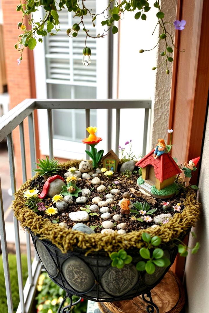 Small Scale Fairy Garden - 22 Green Balcony Ideas
