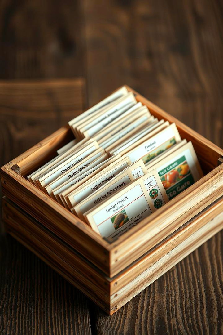 Small Wooden Crate Organization - 22 Seed Storage Ideas
