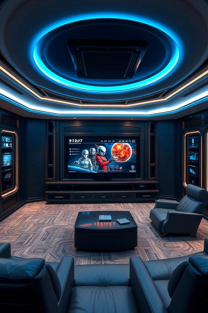 Smart Automation Controls - 22 Media Room Ideas