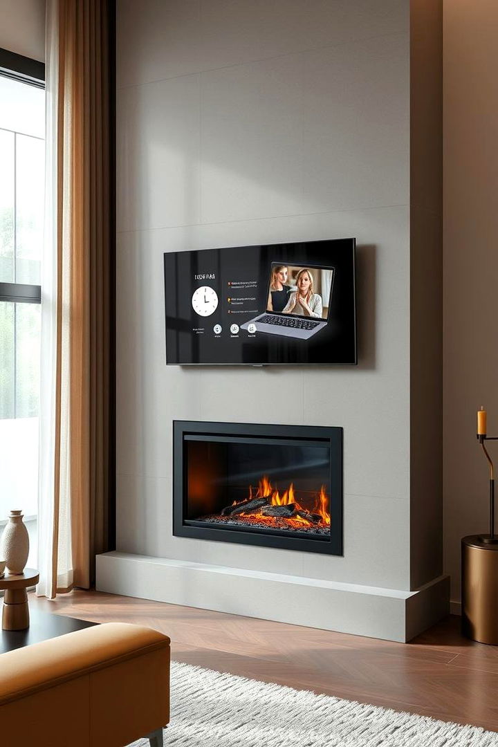 Smart Controlled Fire System - 22 Living Room Fireplace Ideas