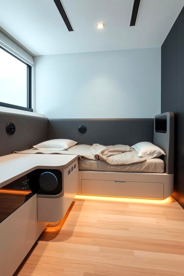 Smart Daybed with Tech Integration - 22 Daybed Ideas for Small Spaces