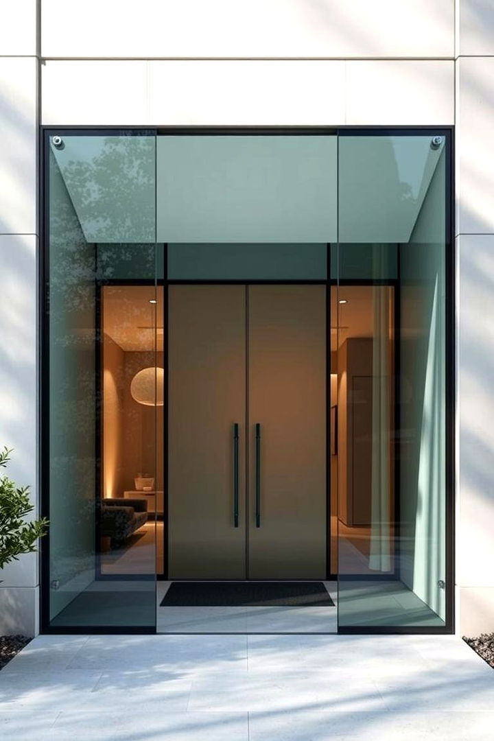 Smart Glass Technology Applications - 22 Front Door Privacy Ideas